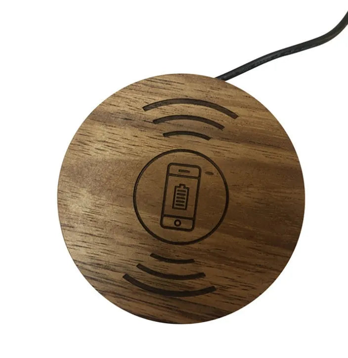 Round 60mm wireless phone charger for hidden installation in desks and tables