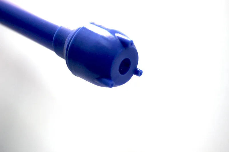 Manual hand siphon pump for fuel and liquid transfer in red or blue colour.