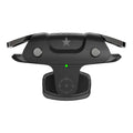 Black F5 mobile phone game controller joystick on white background