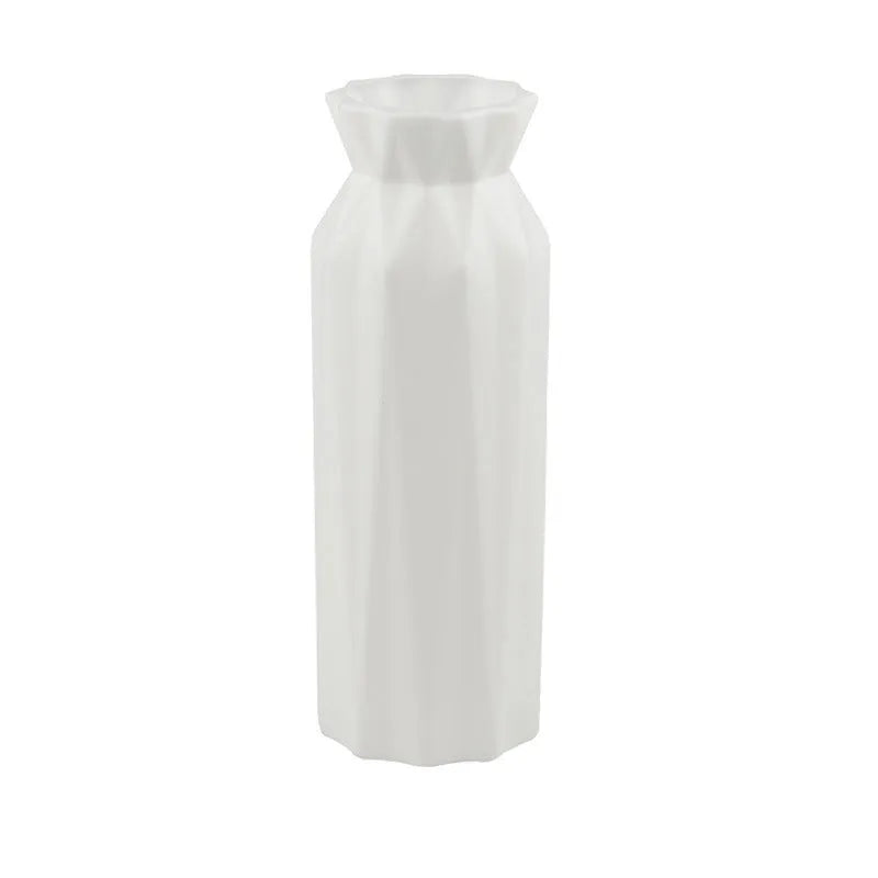 Green gray pink white drop-resistant melamine plastic vase with 7.2cm base diameter