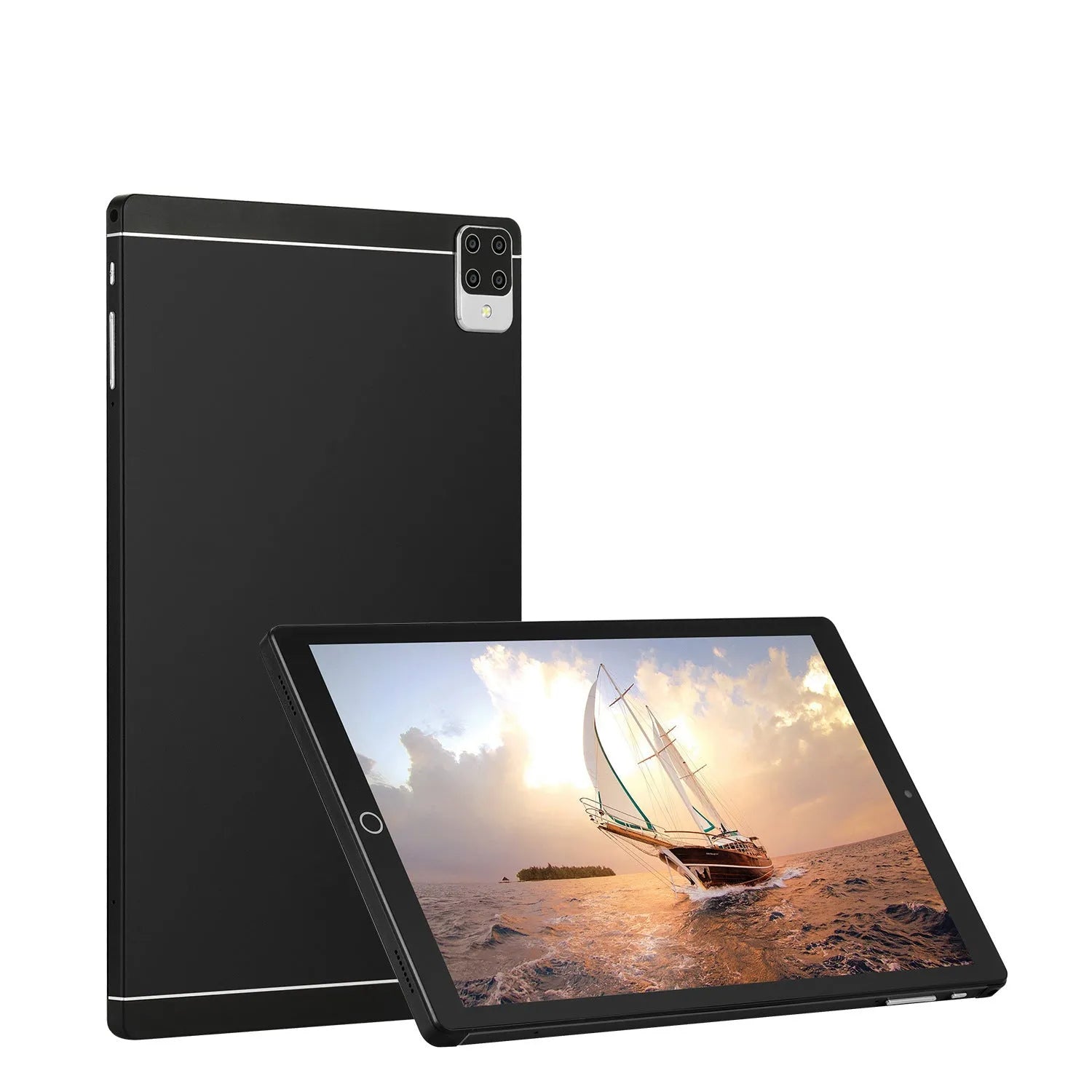 Android 15 tablet with 11.6 inch IPS screen shown in black, blue, green, and orange colour options