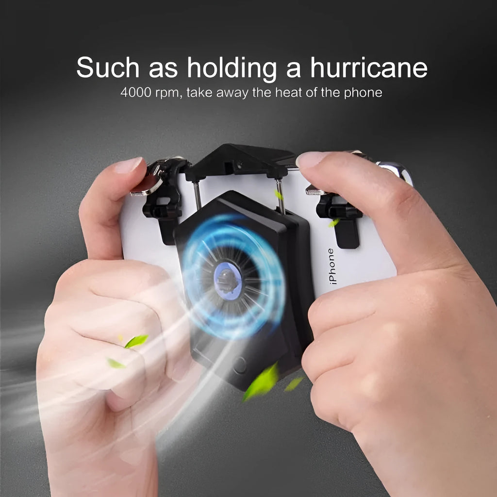 Black and white USB mobile phone radiator cooling fan for gaming consoles and smartphones