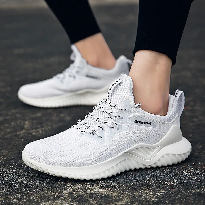 Student breathable running shoes with mesh upper and MD sole in multiple colour options