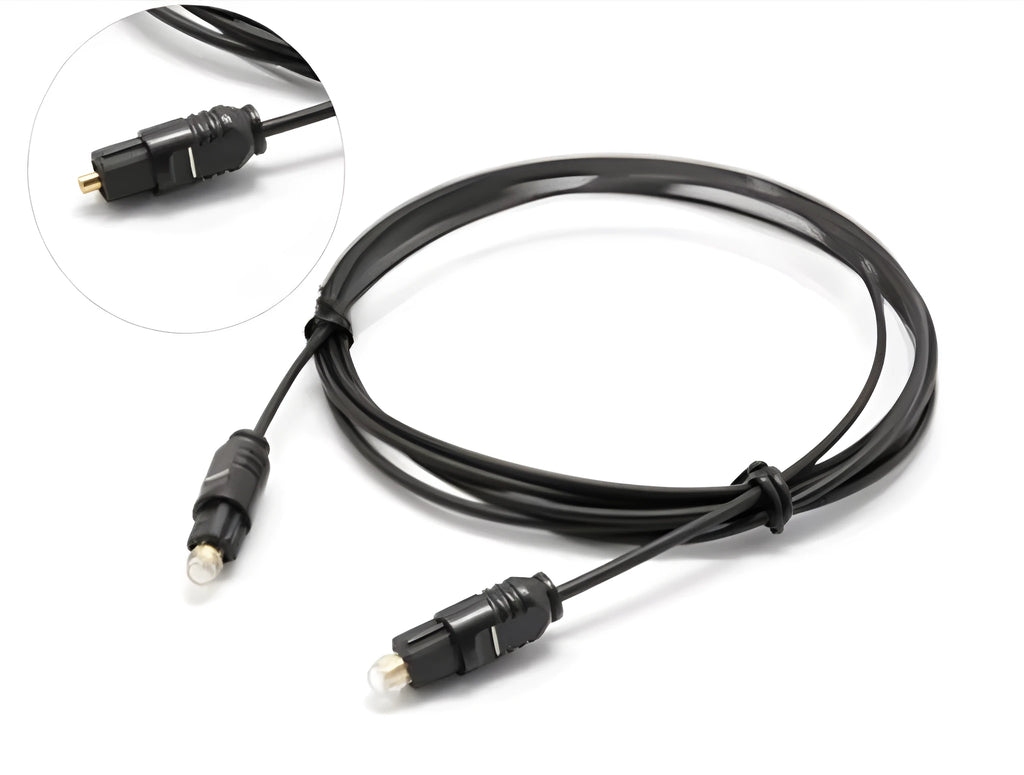 Black OD2.2 digital audio optical fibre cable with PVC jacket and imported fibre core for home theatre