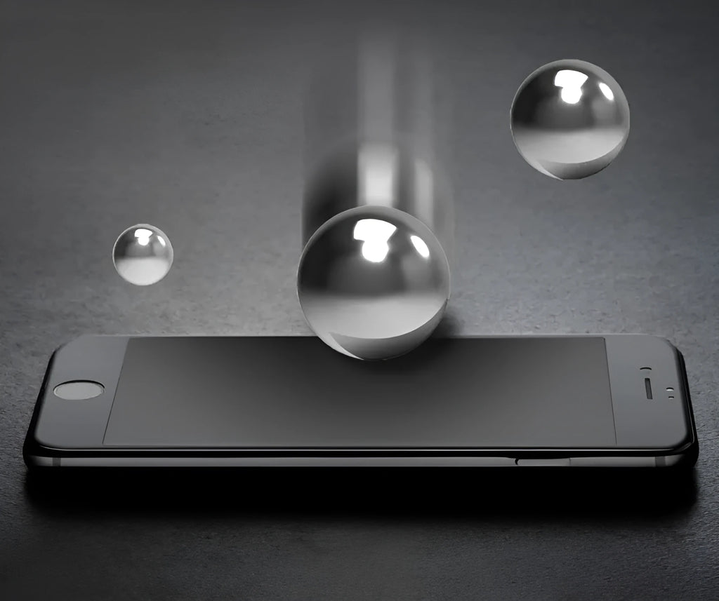 Tempered glass anti-spy screen protector for Apple iPhones with anti-reflective film