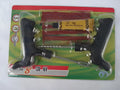 Vacuum tire repair tool 8-piece set with rubber strips, glue, and repair tools for motorcycle and car tires