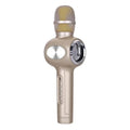 Yaerjia E108 mobile microphone in black, gold, or pink with capacitive pickup and built-in speaker