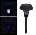 Black solar insect killing mosquito lawn lamp with 42cm height and 14cm diameter lamp head for garden pest control