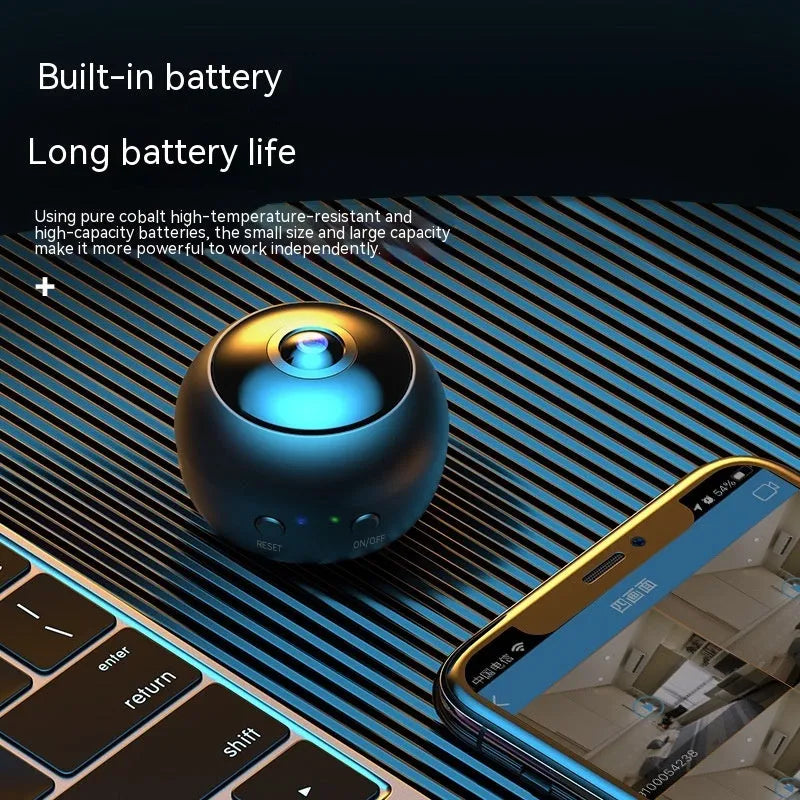 1080p wireless Wi-Fi surveillance camera with ABS housing and 3.6° lens for indoor security