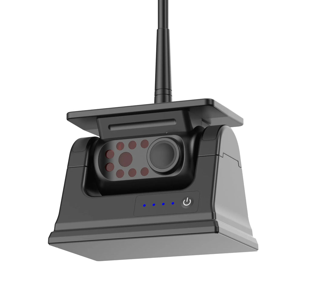 Solar wireless charging reversing camera with magnet suction mount for vehicle monitoring
