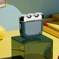 Three-head magnetic mini electric shaver in deep sea blue colour