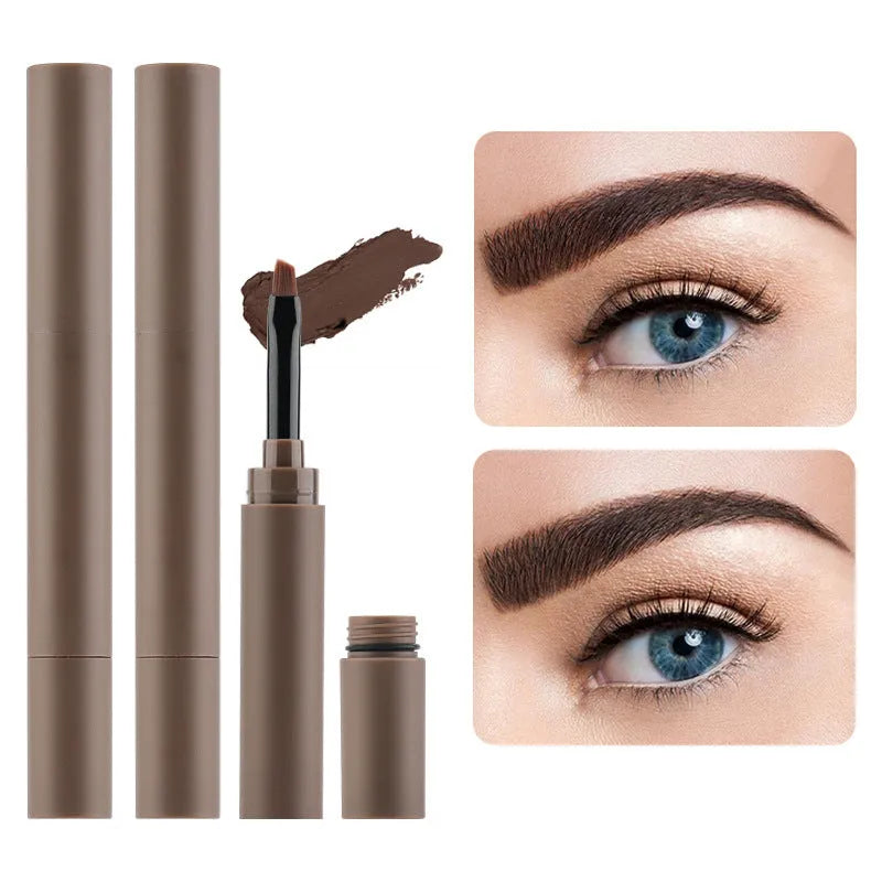 Double-headed eyebrow cream with pencil and powder ends in a choice of five natural shades