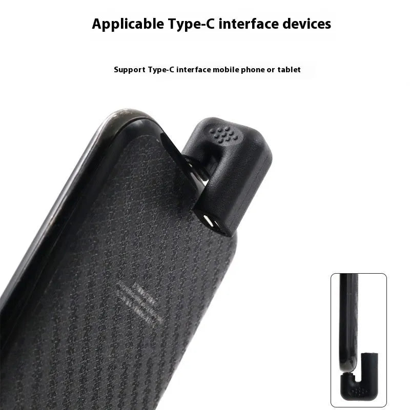 Plastic USB male to female adapter extension cable with U-bend design for mobile devices