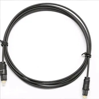 Black OD2.2 digital audio optical fibre cable with PVC jacket and imported fibre core for home theatre