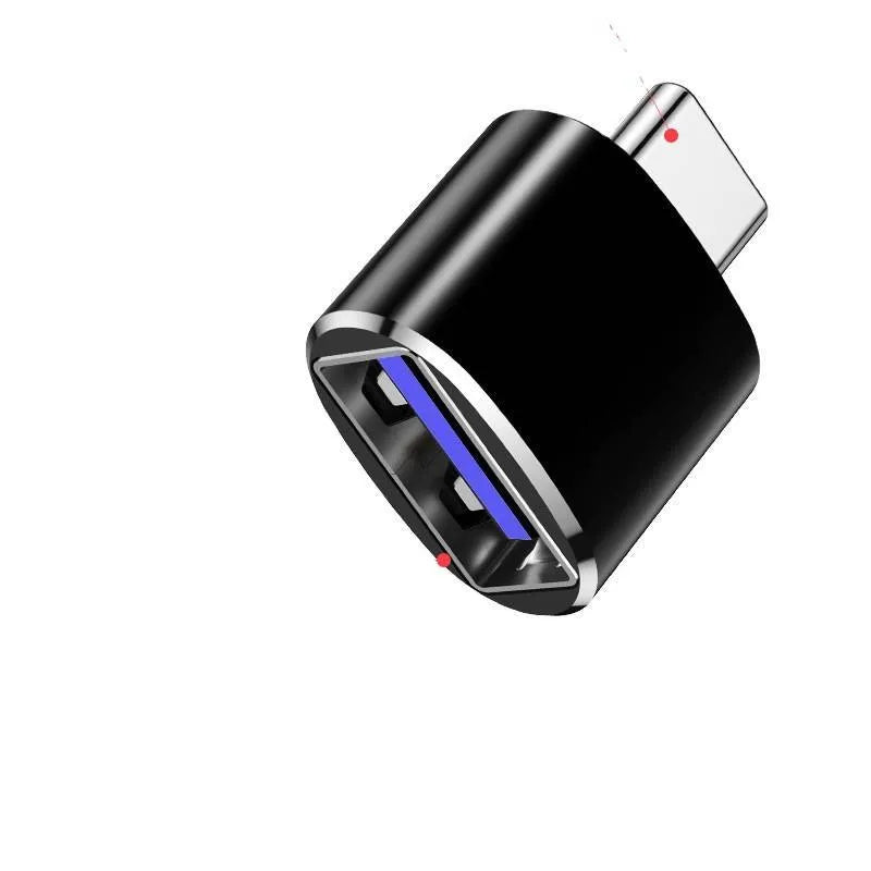 Type-C OTG adapter converter USB-C to USB-A in black silver gold colours