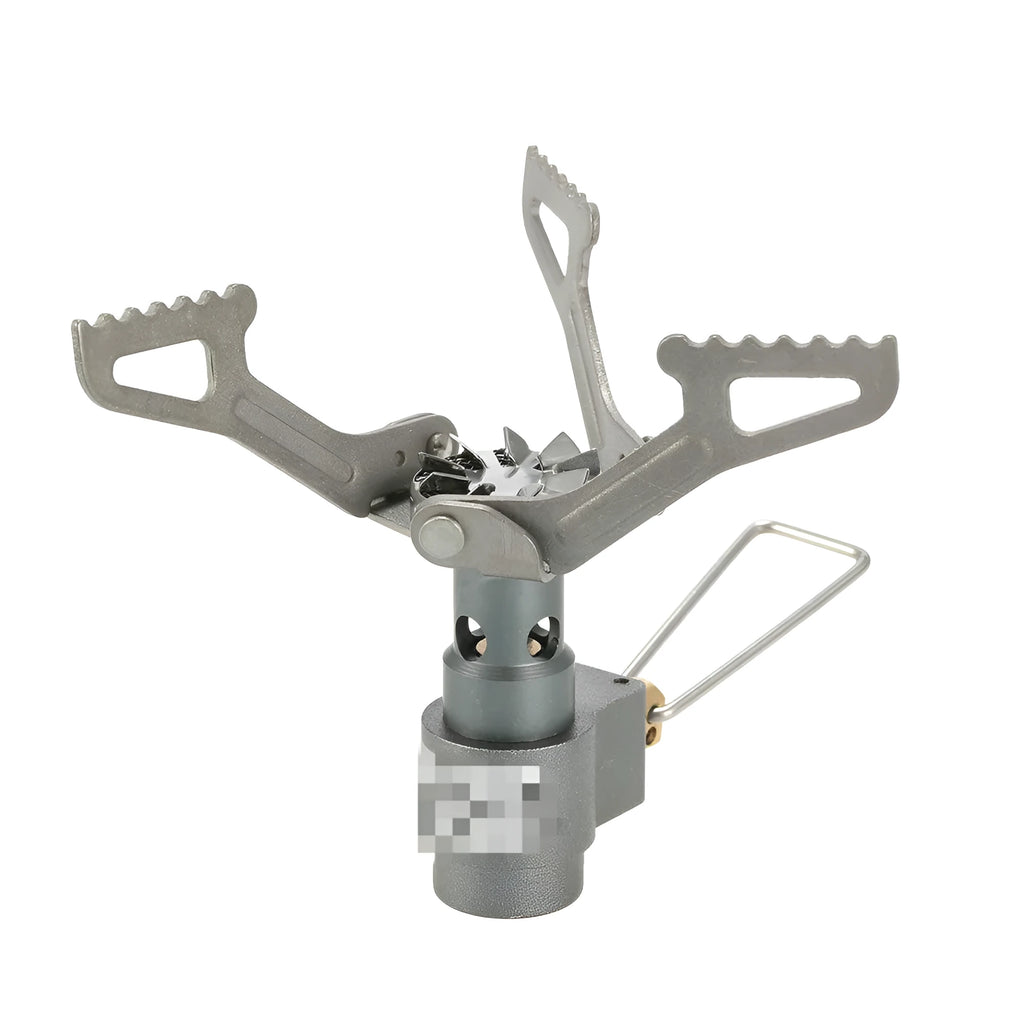 Portable propane camping stove with one-piece furnace for outdoor use