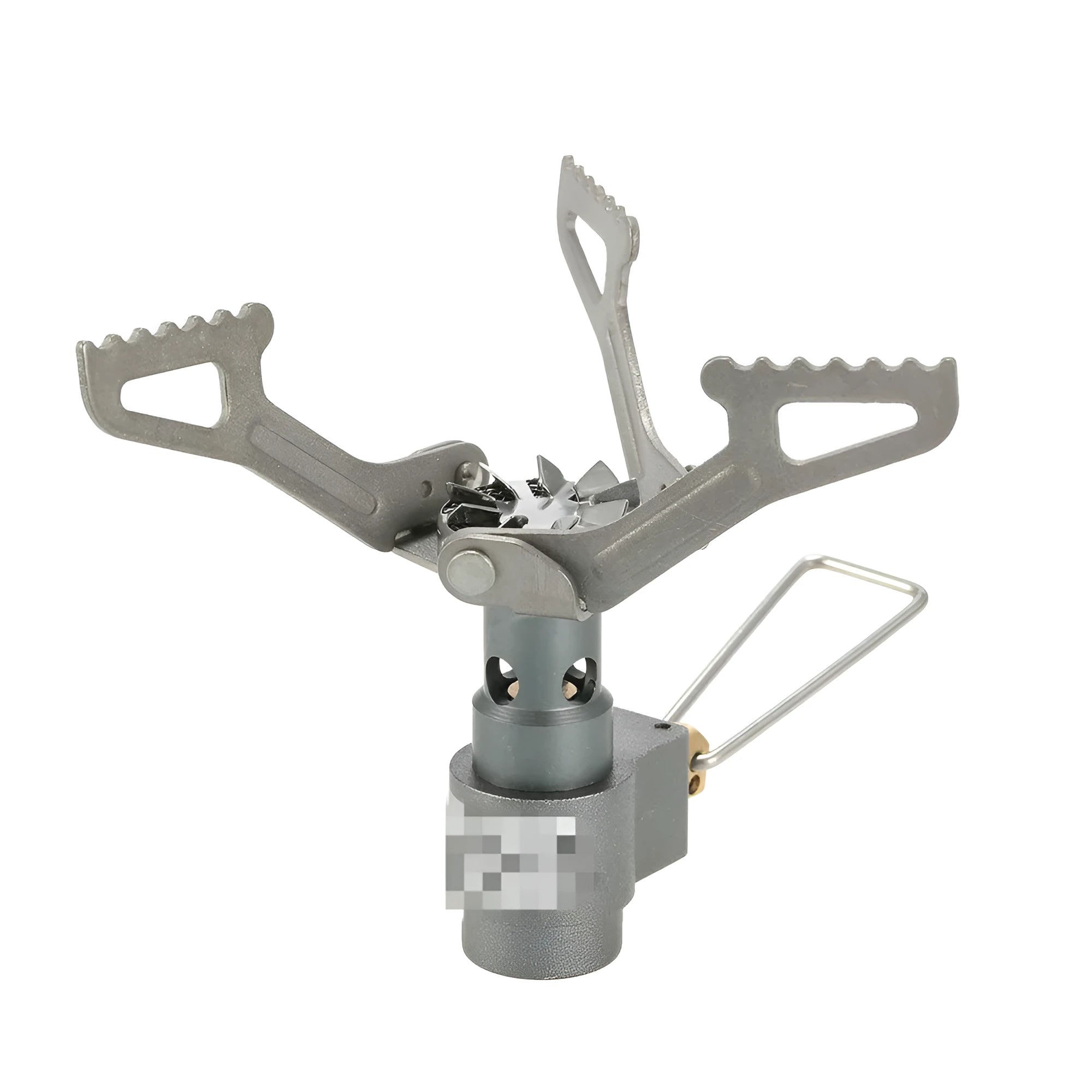 Portable propane camping stove with one-piece furnace for outdoor use