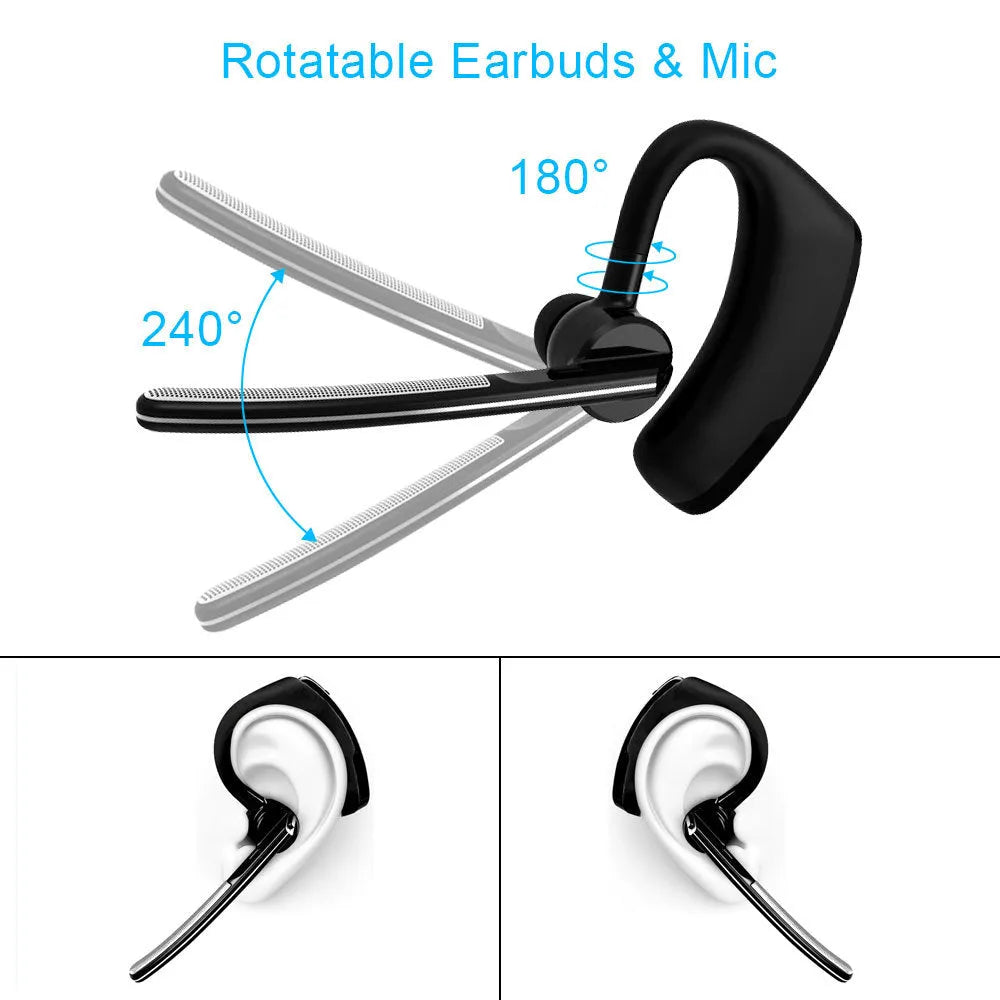 V9 wireless Bluetooth headset with microphone and cable for smartphone business calls