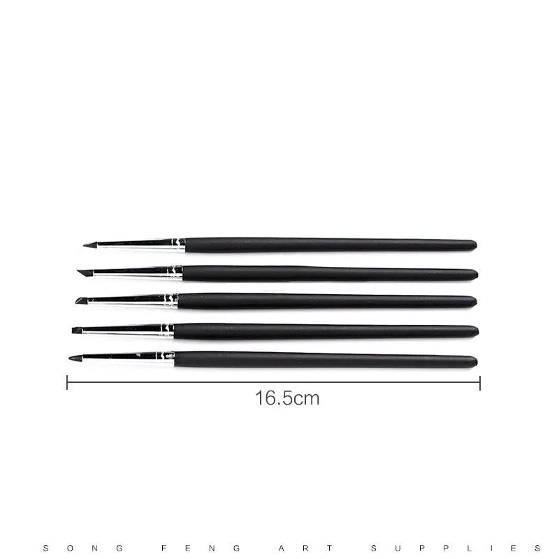 A 27-piece pottery clay tools set with wood, stainless steel, and plastic tools rolled up in packaging.