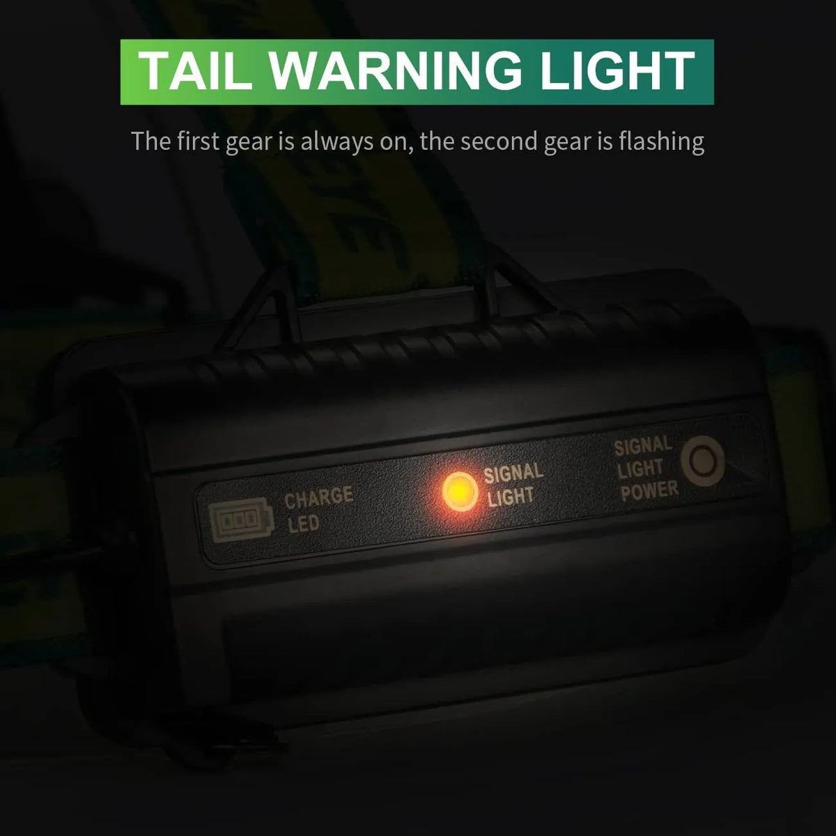 USB rechargeable outdoor headlamp with 5 LEDs and aluminium alloy body on headband.