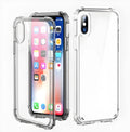 Transparent clear TPU shockproof case for iPhone on a table