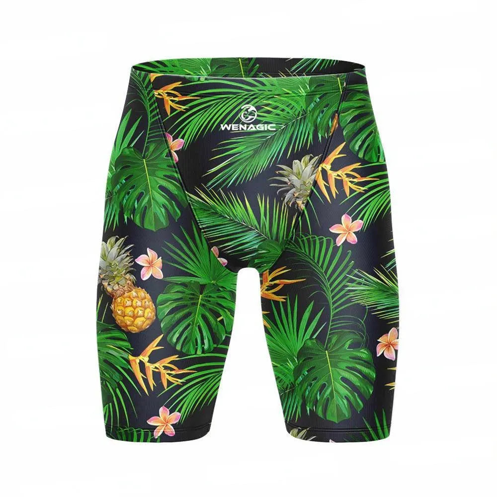 Men's polyester Lycra swimming briefs in a briefs style, shown in multiple colour options.