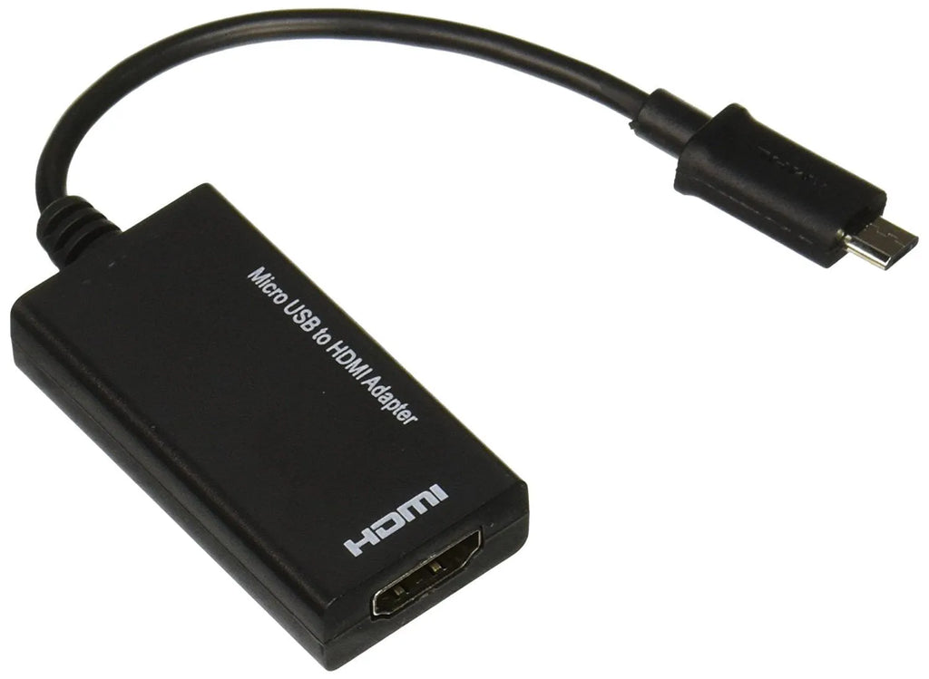 Black HD to HDMI adapter with gold-plated connectors for mobile phone to TV connection