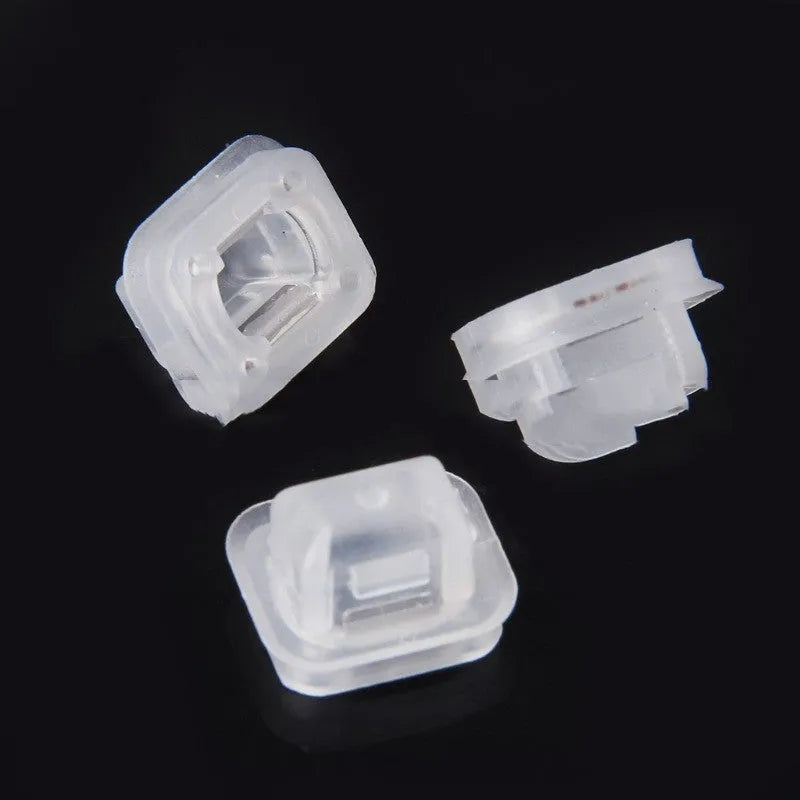 BMW E39 E38 seat clip fasteners in peach wood colour, 100-piece pack showing plastic and metal construction