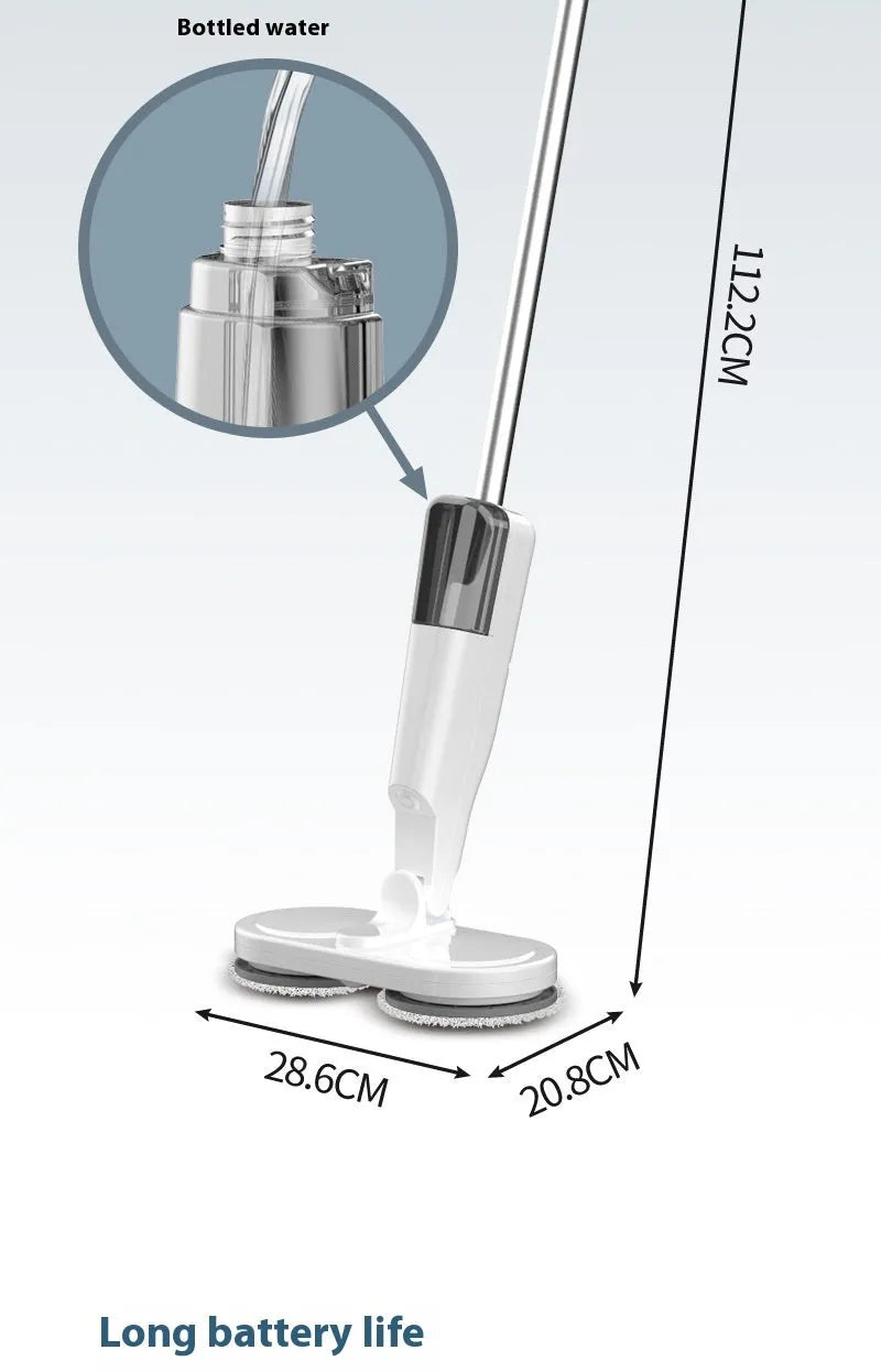 Wireless electric sweeping and mopping machine with USB charging and hand wash-free basin