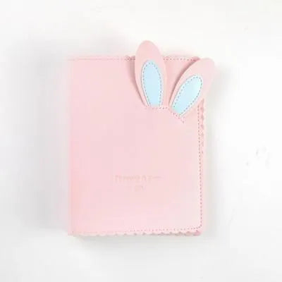 3-inch rabbit design mini photo album in blue, pink or white with 16 loose-leaf pages