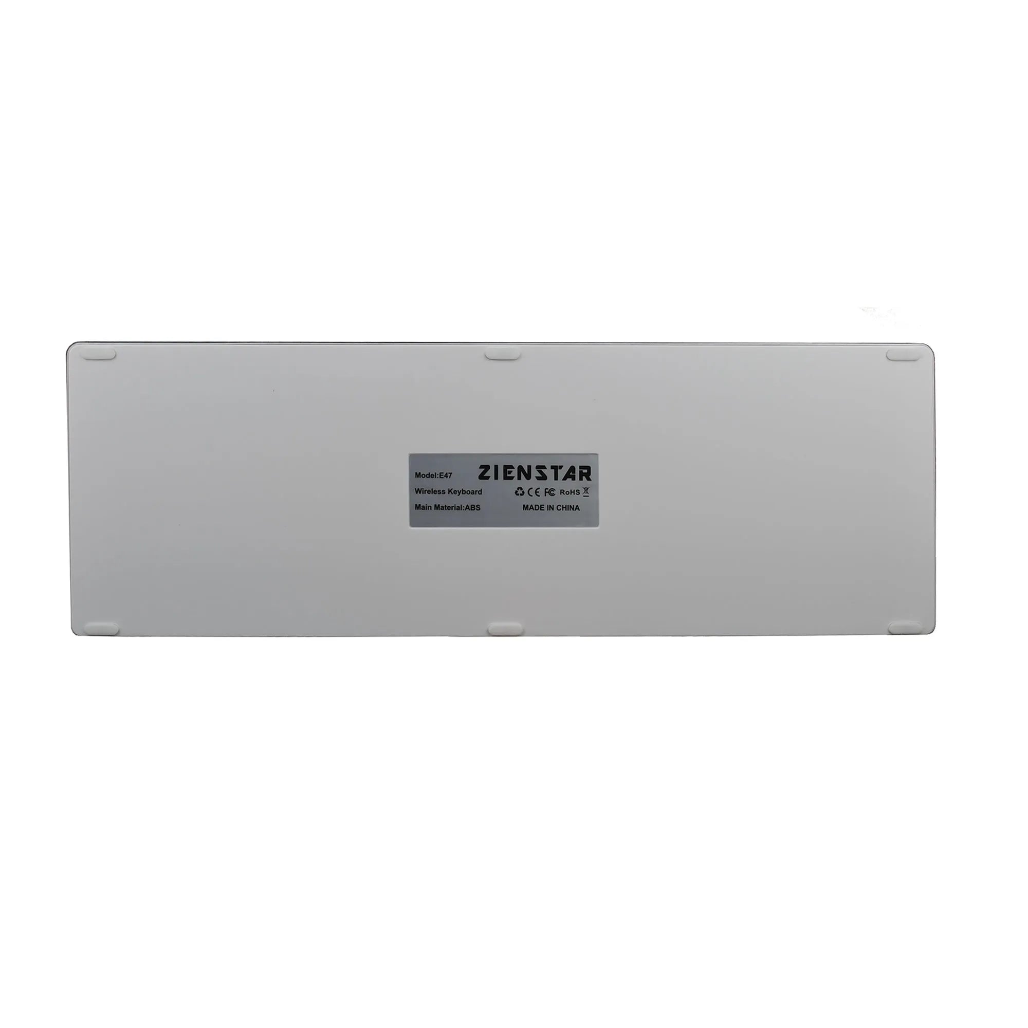White universal Bluetooth keyboard for iPad tablets and mobile phones showing ultra-thin 13mm design