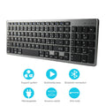 White universal Bluetooth keyboard for iPad tablets and mobile phones showing ultra-thin 13mm design