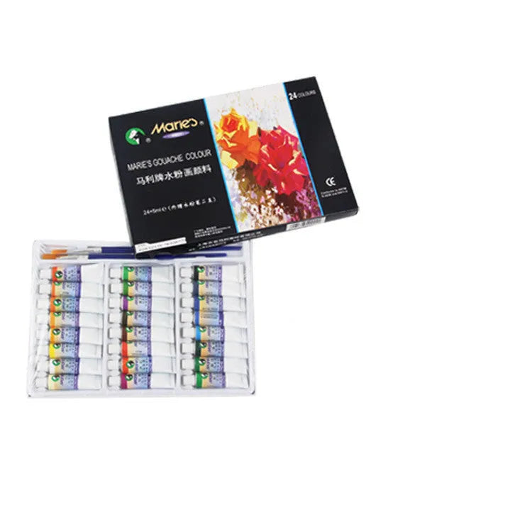 Marley gouache paint set box with 12ml tubes in multiple colour options