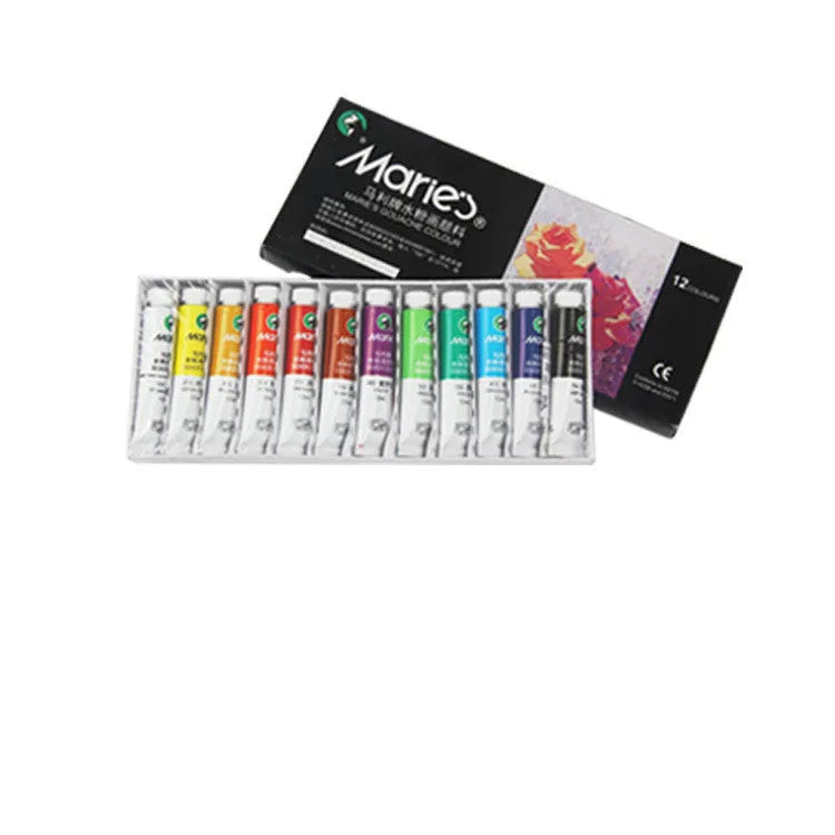 Marley gouache paint set box with 12ml tubes in multiple colour options