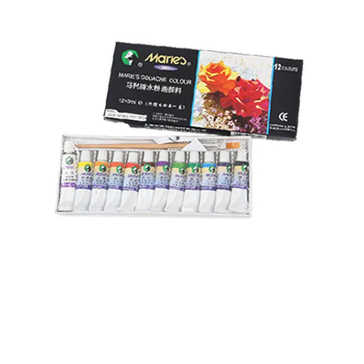 Marley gouache paint set box with 12ml tubes in multiple colour options