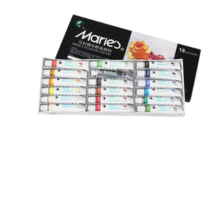 Marley gouache paint set box with 12ml tubes in multiple colour options