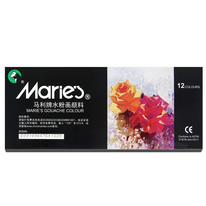 Marley gouache paint set box with 12ml tubes in multiple colour options