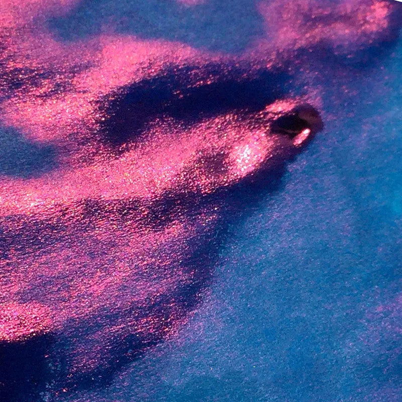 Bottle of strong sheen gradient fountain pen ink with gold powder in Red Tide or Truffle colour.