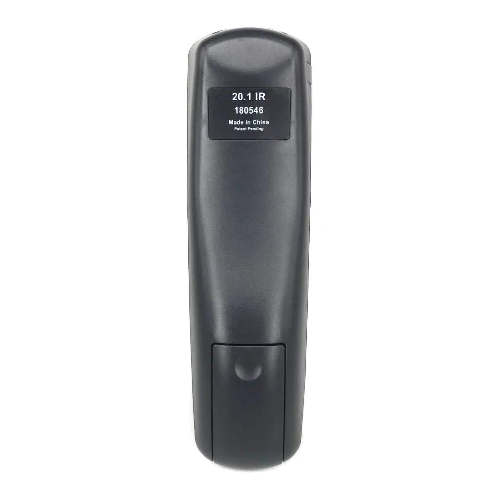 Black universal remote control for DISH Network and SAT VIP television systems.