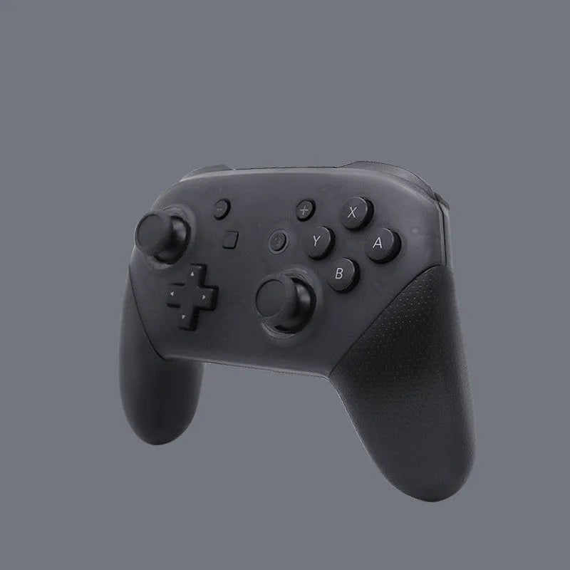 Black wireless Bluetooth gamepad controller for Nintendo Switch Lite on a colour box with USB cable.