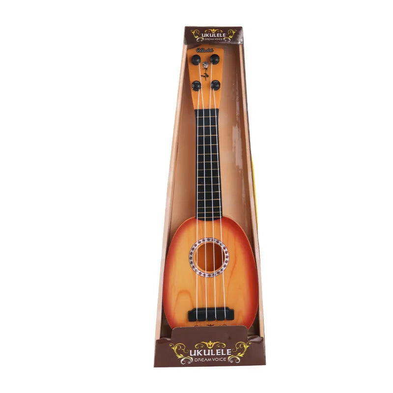 38cm simulation ukulele toy for children in safety plastic with multiple retro style options