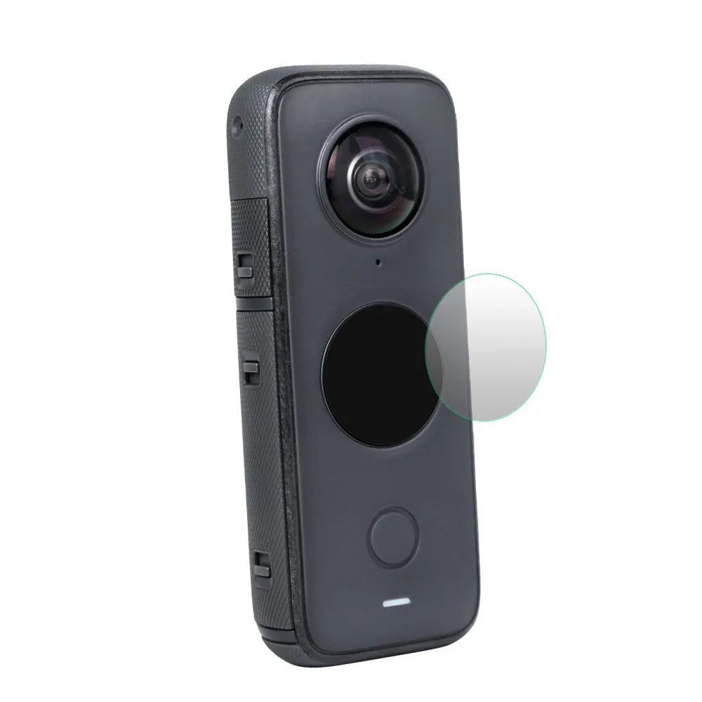 Tempered glass screen protector for Insta360 Shadow Stone ONE X2 action camera in black