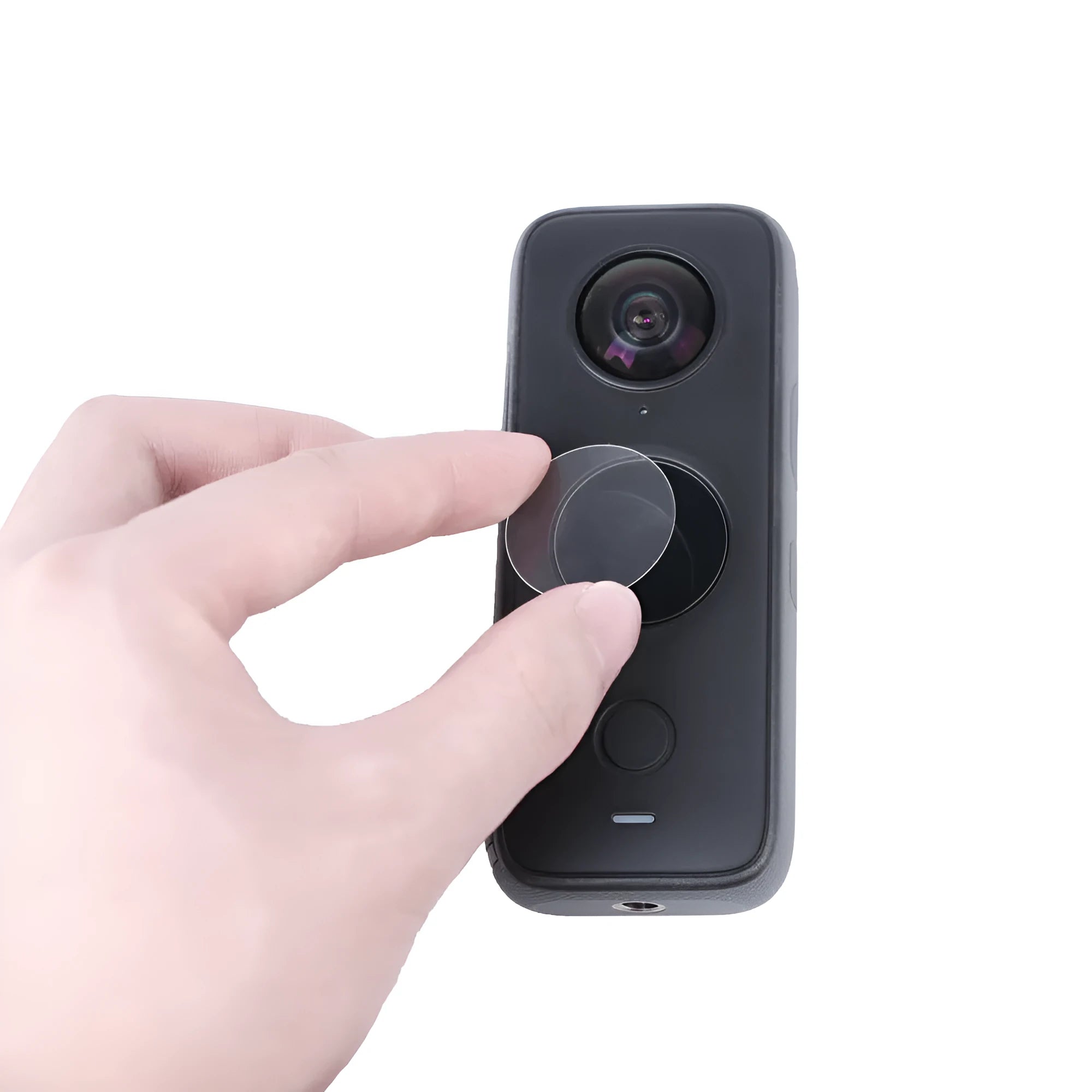 Tempered glass screen protector for Insta360 Shadow Stone ONE X2 action camera in black
