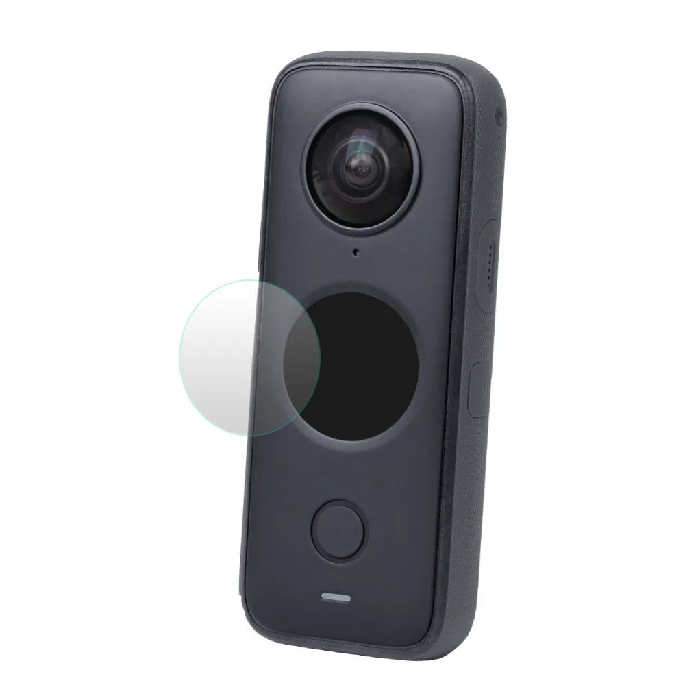 Tempered glass screen protector for Insta360 Shadow Stone ONE X2 action camera in black