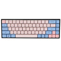 Set of PBT keycaps for 68-key mechanical keyboard in nine colour options including blue powder and pink white