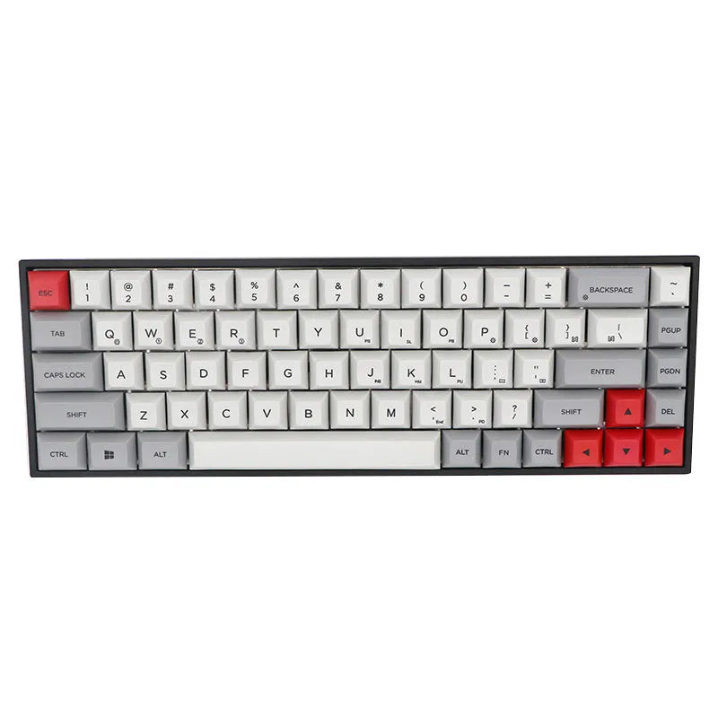 Set of PBT keycaps for 68-key mechanical keyboard in nine colour options including blue powder and pink white