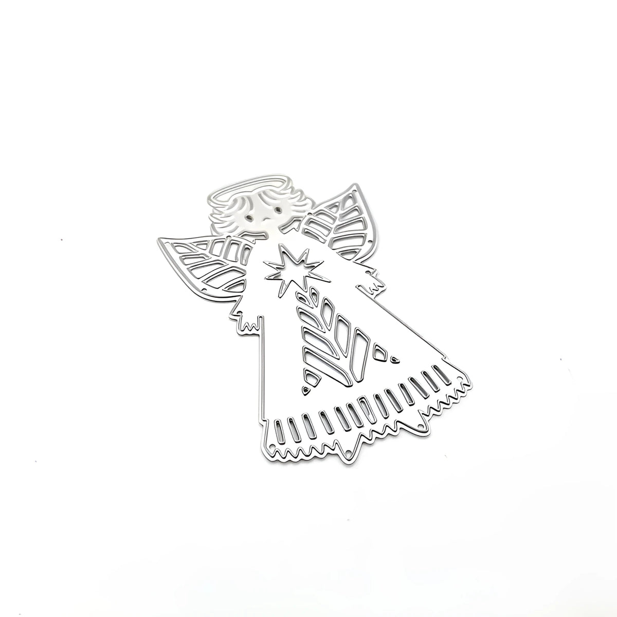 White angel knife mould for card making with character figures pattern