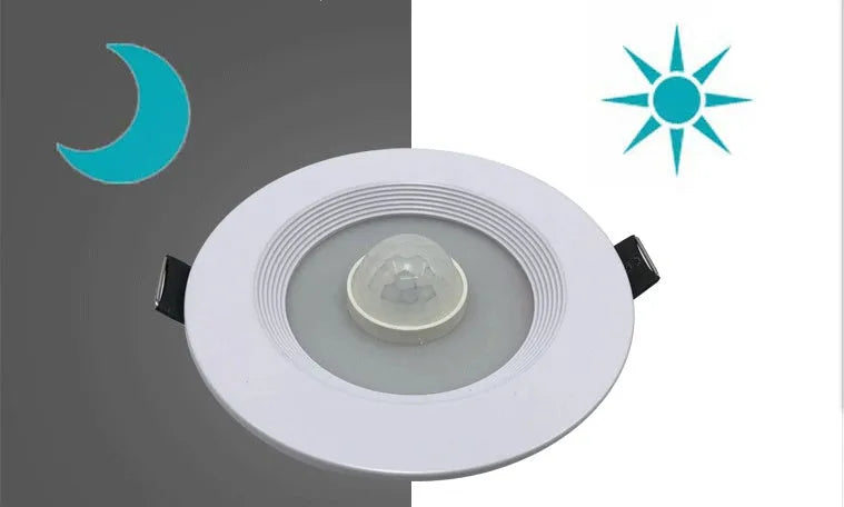 Infrared body sensing LED down light with aluminum housing for ceiling mounting