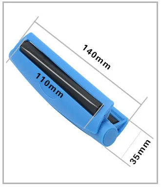 Manual plastic cigarette maker in six colours: black, white, blue, purple, yellow, green.