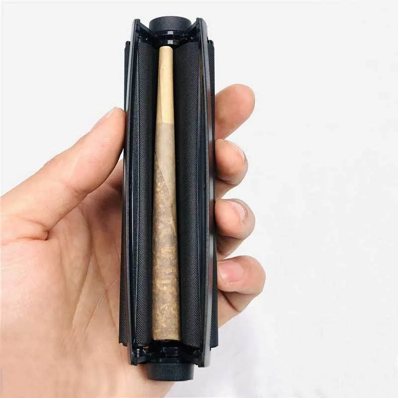 Manual plastic cigarette maker in six colours: black, white, blue, purple, yellow, green.